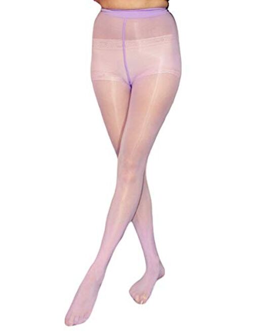 Kffyeye Women's Control Top Thickness Stockings Pantyhose, Ultra Shimmery Stretch Plus Footed Tights