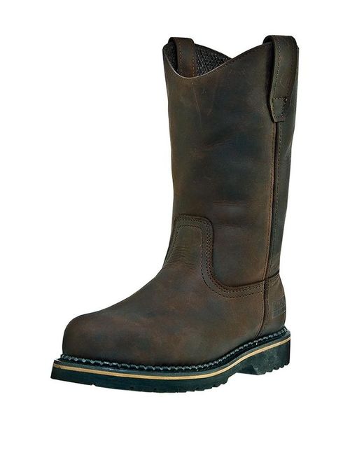 McRae Industrial Work Boots Mens Wellington Steel Toe Brown MR85344