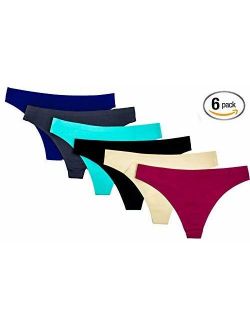 Thongs underwear for Women Small to Plus size- 6Pack Seamless Sexy Thong Panties