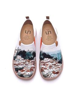 UIN Women's Bear's Hug Cute Cat Travel Canvas Slip-on Shoes