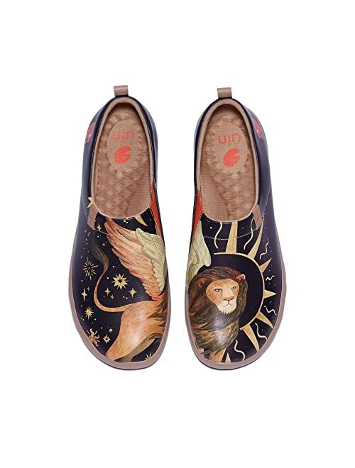 UIN Women's Bear's Hug Cute Cat Travel Canvas Slip-on Shoes