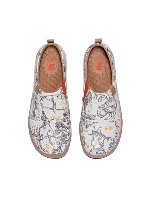 UIN Women's Bear's Hug Cute Cat Travel Canvas Slip-on Shoes