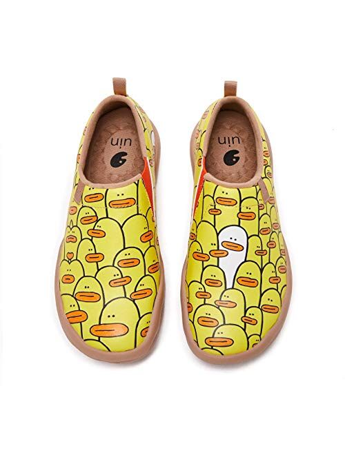 UIN Women's Bear's Hug Cute Cat Travel Canvas Slip-on Shoes