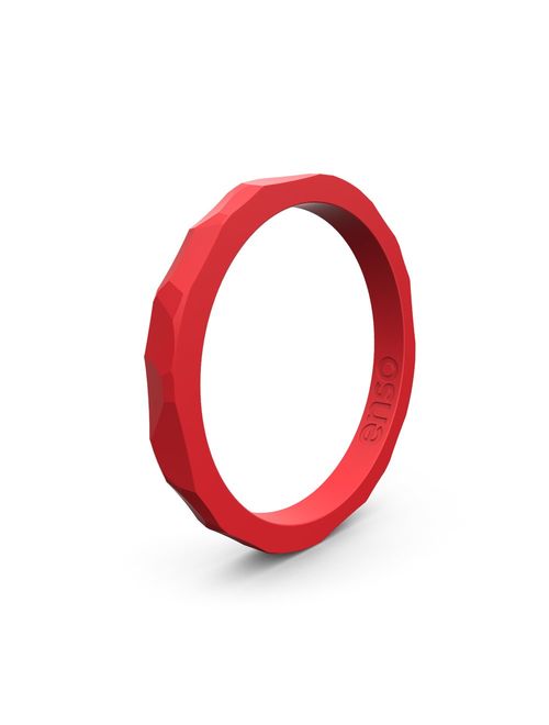 Enso Rings Hammered Stackable Silicone Ring | Premium Fashion Forward Silicone Ring | Hypoallergenic Medical Grade Silicone | Lifetime Quality Guarantee | Commit to What 