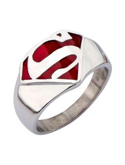 Comics Superman Man of Steel Stainless Steel Ring