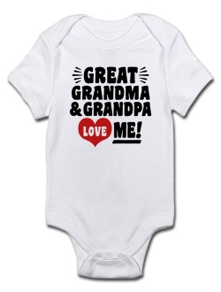 CafePress - Great Grandma And Grandpa Love Me Infant Bodysuit - Baby Light Bodysuit