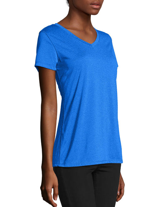 Hanes Sport Women's Heathered Performance V-Neck Tee