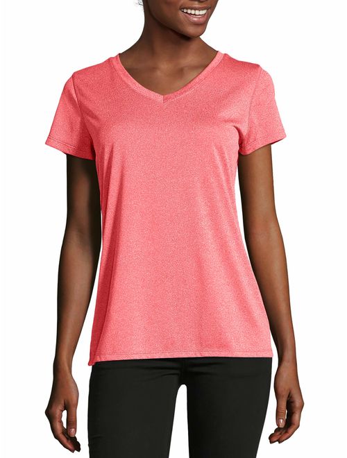 Hanes Sport Women's Heathered Performance V-Neck Tee