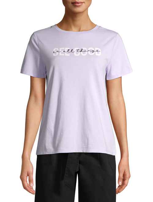 Time and Tru Women's Crewneck T-Shirt