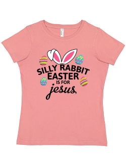 Silly Rabbit Easter is for Jesus with Bunny Head and Easter Eggs Women's T-Shirt