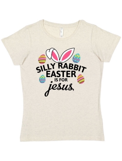 Silly Rabbit Easter is for Jesus with Bunny Head and Easter Eggs Women's T-Shirt