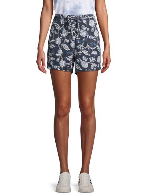 EV1 from Ellen DeGeneres Ikat Floral Front Tie Pull-On Shorts Women's