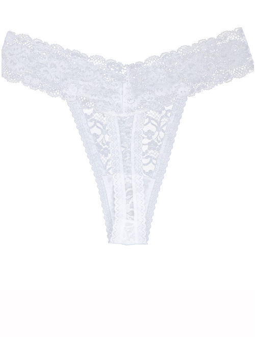 3 Pack of Women Thongs and G String Sheer Sexy Floral Lace Thong Panties Underwear 3 colors Sexy Lingerie Thongs