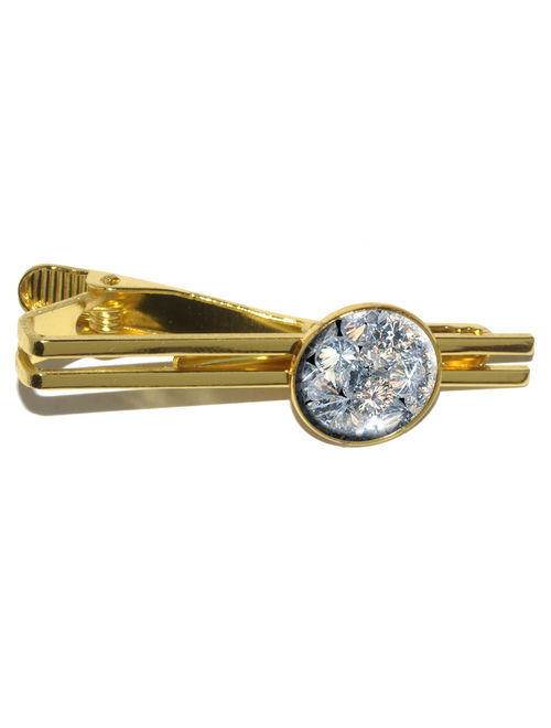 Loose Diamonds Round Tie Clip