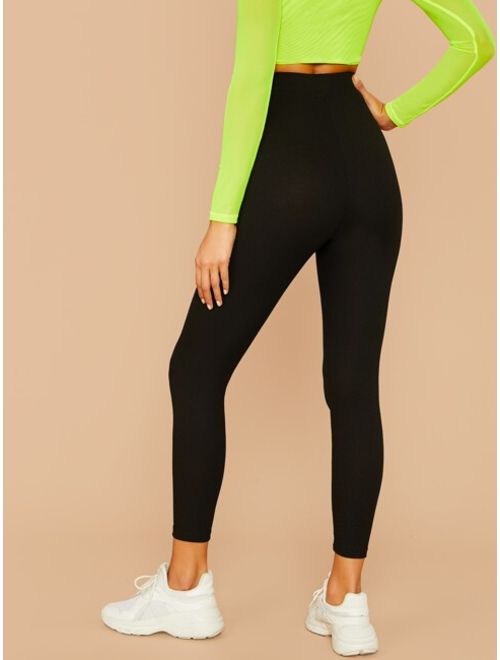 Shein Rib-knit Skinny Leggings