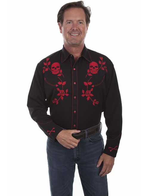 Scully Skull Roses Shirt