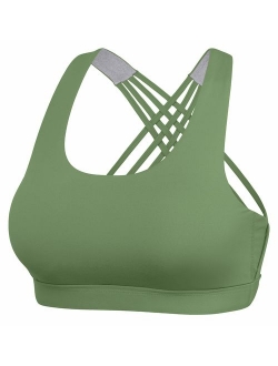 Women's Medium Support Strappy Back Energy Sport Bra Cotton Feel 6017