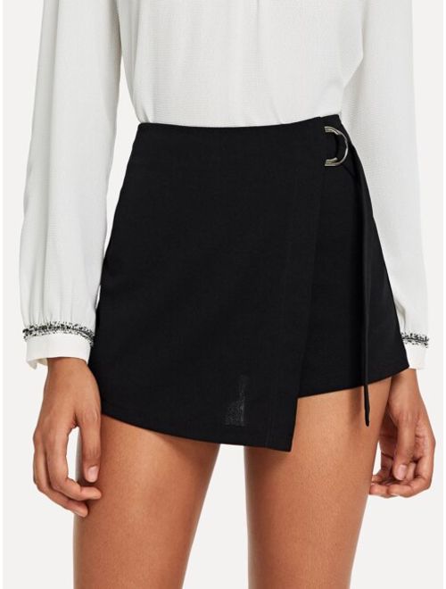 Shein Wrap Solid Knot Shorts