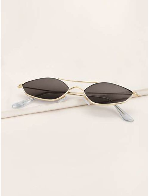 Shein Top Bar Metal Frame Sunglasses