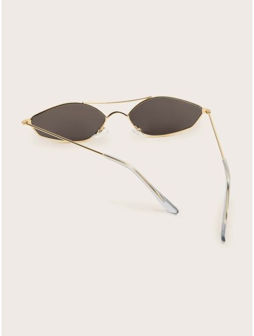 Shein Top Bar Metal Frame Sunglasses