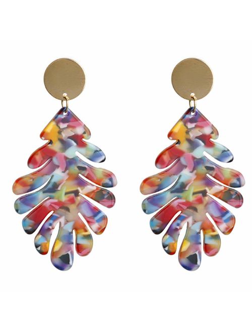 MIAIULIA Women Fashion Retro 1980s Style Neon Costume Earring