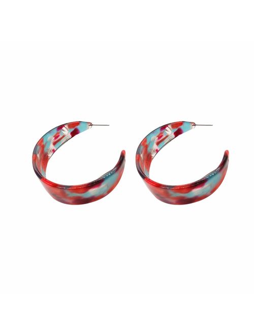 MIAIULIA Women Fashion Retro 1980s Style Neon Costume Earring