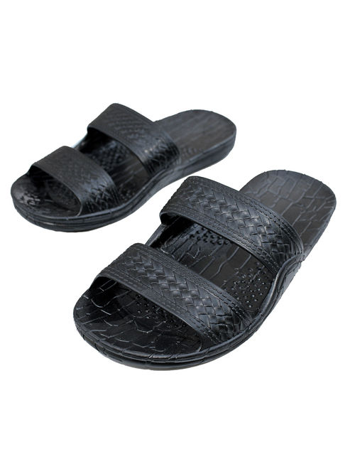 Rubber Double Strap Jesus Sandals By Imperial Hawaii for Women Men and Teens (Womens Size 9, Mens size 7.Brown)