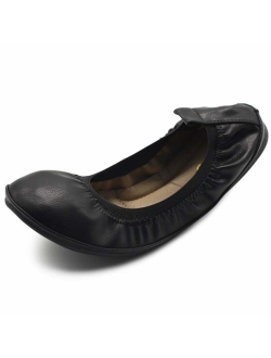 Ollio Women's Shoe Collar Shoe Pull Tab Comfort Ballet Flat