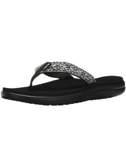 Women's W Voya Flip Flop, companera Black/White, 9 M US