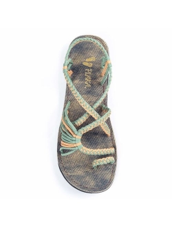 Plaka Sandals for Women Palm Leaf