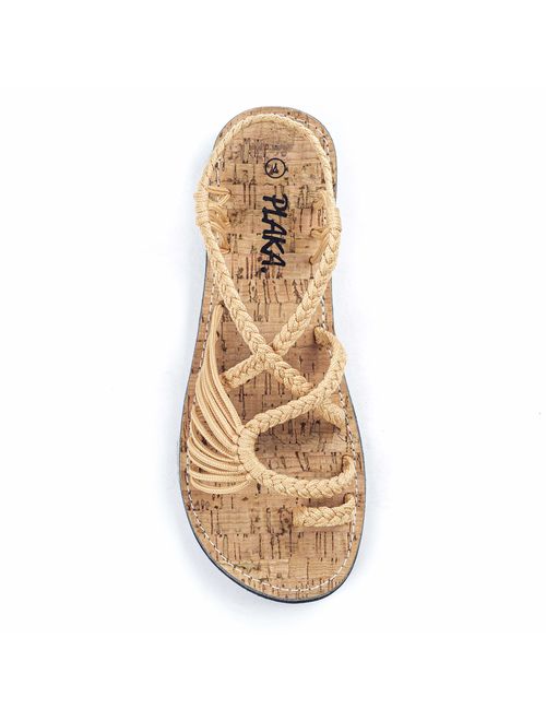 Plaka Sandals for Women Palm Leaf