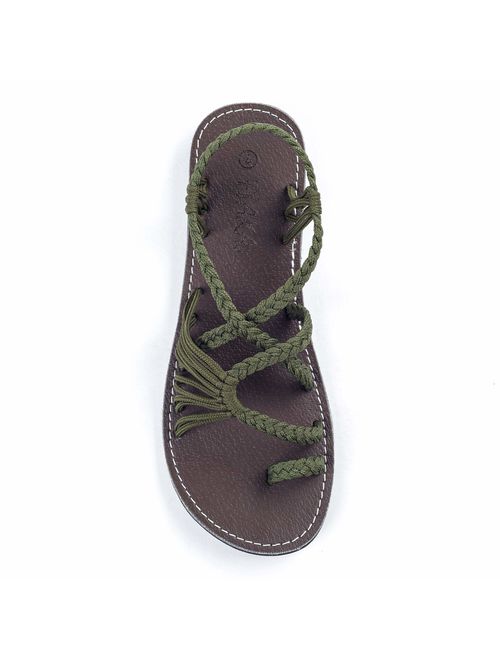 Plaka Sandals for Women Palm Leaf