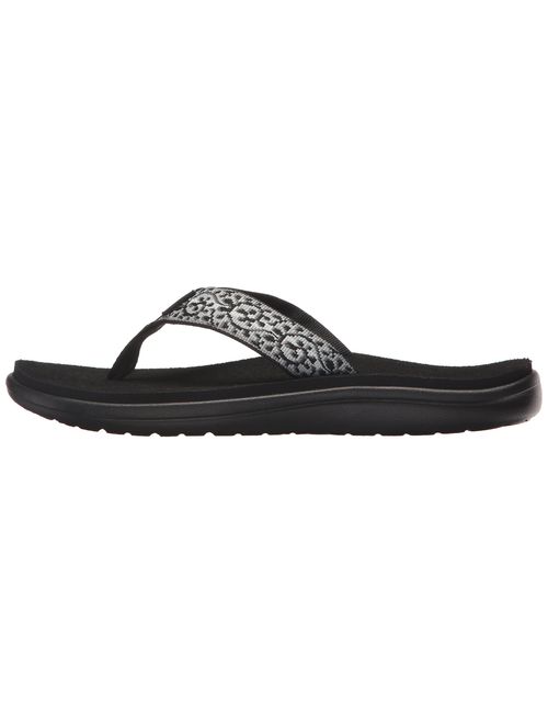 Teva Women's W Voya Flip Flop, companera Black/White, 8 M US