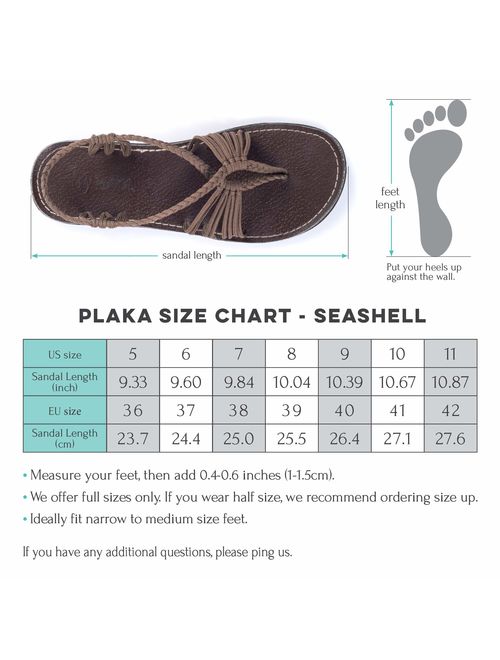 Plaka Flat Summer Sandals for Women Seashell