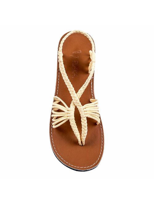 Plaka Flat Summer Sandals for Women Seashell