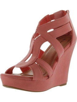 Lindy 03 Strappy Open Toe Platform Wedge