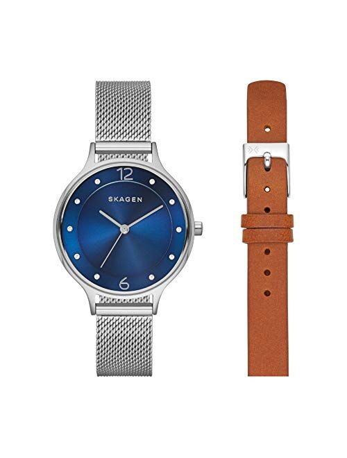 Skagen Women's Anita Quartz Stainless Steel Mesh Casual Watch