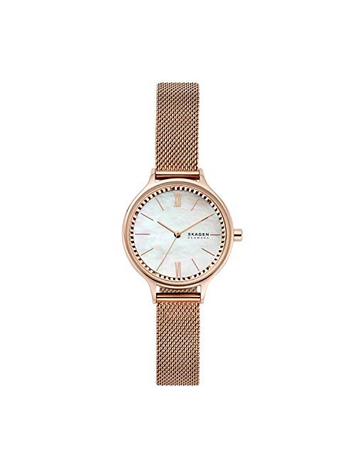 Skagen Women's Anita Quartz Stainless Steel Mesh Casual Watch