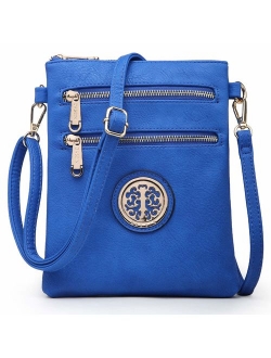 Small Crossbody Bag Multi Zipper Pockets Messenger Bag Lightweight Shoulder Bag Functional Purse