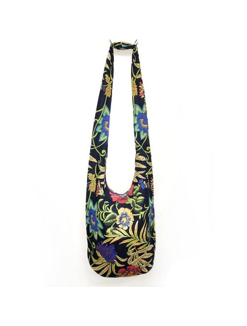 KARRESLY Bohemian Cotton Hippie Crossbody Bag Hobo Sling Bag Handmade Messenger Shoulder Bags