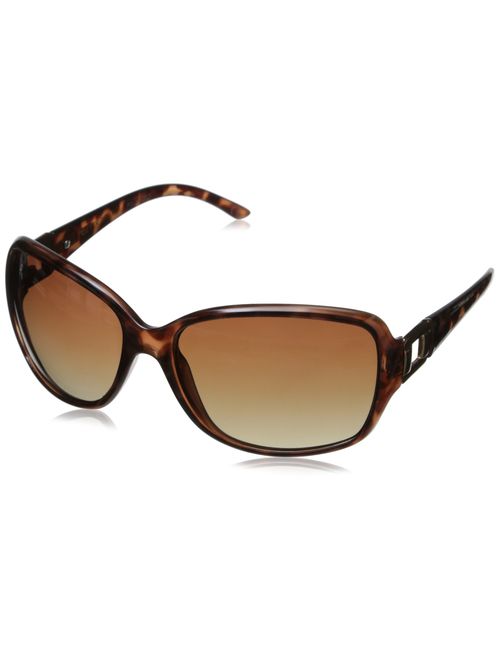 Foster Grant Women's Poppet Rectangular Sunglasses, Tortoise, 61.2 mm