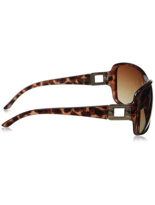 Foster Grant Women's Poppet Rectangular Sunglasses, Tortoise, 61.2 mm