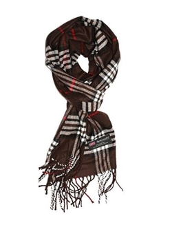 MINAKOLIFE Classic Cashmere Feel Winter Scarf in Rich Plaids