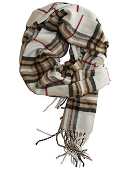 MINAKOLIFE Classic Cashmere Feel Winter Scarf in Rich Plaids