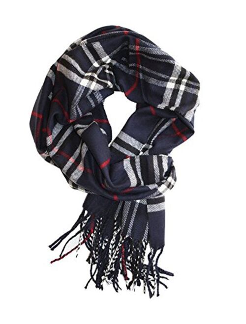 MINAKOLIFE Classic Cashmere Feel Winter Scarf in Rich Plaids