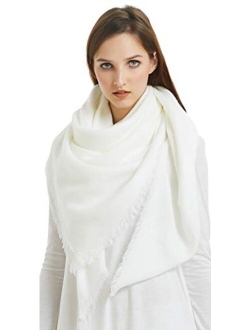 VIVIAN & VINCENT Soft Classic Luxurious Blanket Solid Color Square Scarf Wrap