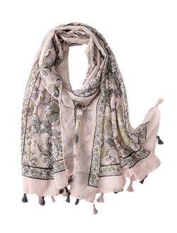 Women's Boho Bohemian Soft Blanket Oversized Fringed Scarf Wraps Shawl Sheer Gift