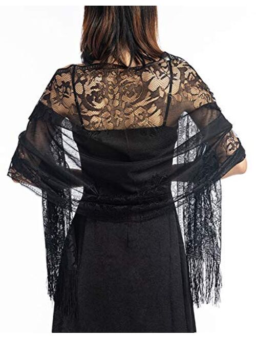 Women's Boho Bohemian Soft Blanket Oversized Fringed Scarf Wraps Shawl Sheer Gift