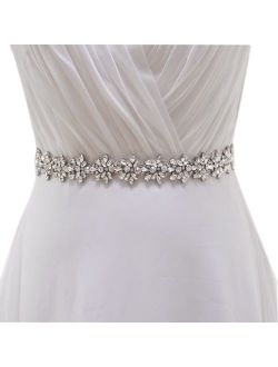 Top Queen Women's Crystal Diamond Bridal Belt Sashes Wedding Belts Sash for Wedding