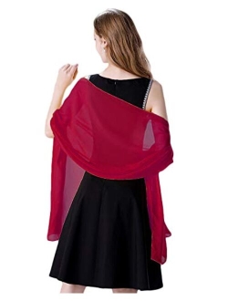 Soft Chiffon Scarve Shawls Wraps for Dresses Women Accessories